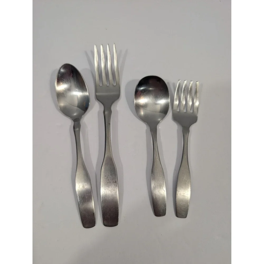 Community Stainless Kids Flatware Set 4pc Child Toddler Fork Spoon Silverware